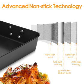 EsOffice lasagna pan heavy-duty carbon steel for lasting performance