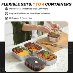 ESOHOT sealable lids ensure flavors stay separate and fresh.