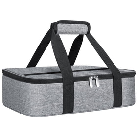 Esouler insulated casserole carrier top view highlighting generous capacity for hot or cold meals.