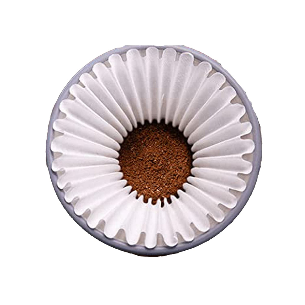 Closeup of ESPRO Bloom paper filters showing chlorine-free, compostable design