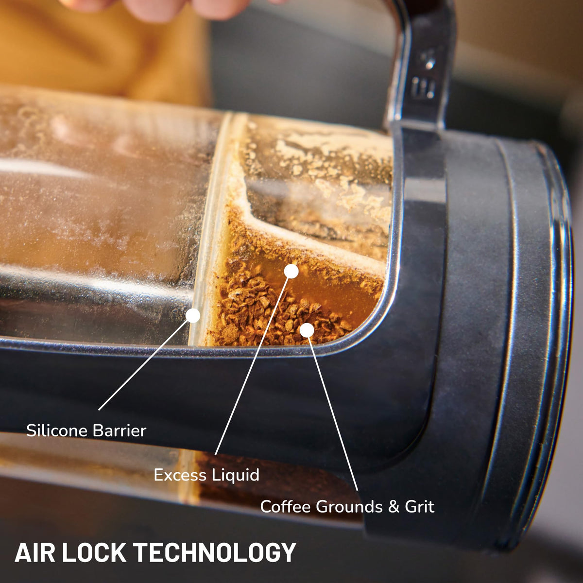 ESPRO clean coffee filtration demonstrates improved cup clarity
