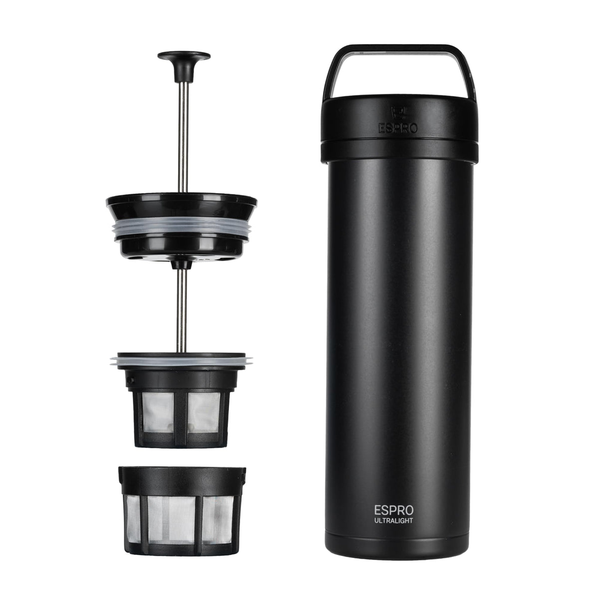 ESPRO Go P0 Ultralight travel press compact design for on-the-go coffee.