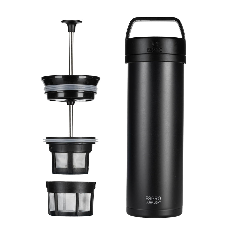 ESPRO Go P0 Ultralight travel press compact design for on-the-go coffee.