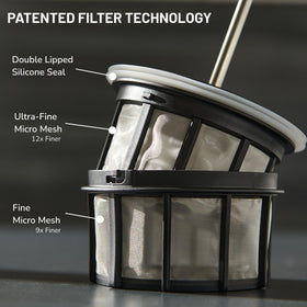 ESPRO grit-free coffee cup illustrating cleaner pour