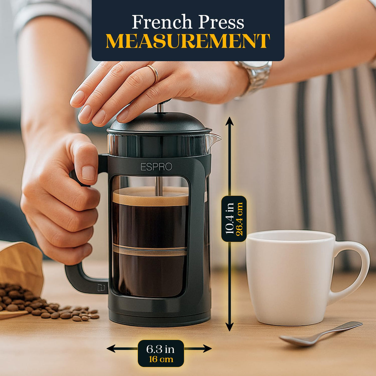 ESPRO Light P3 borosilicate glass carafe showing sturdy heat resistance