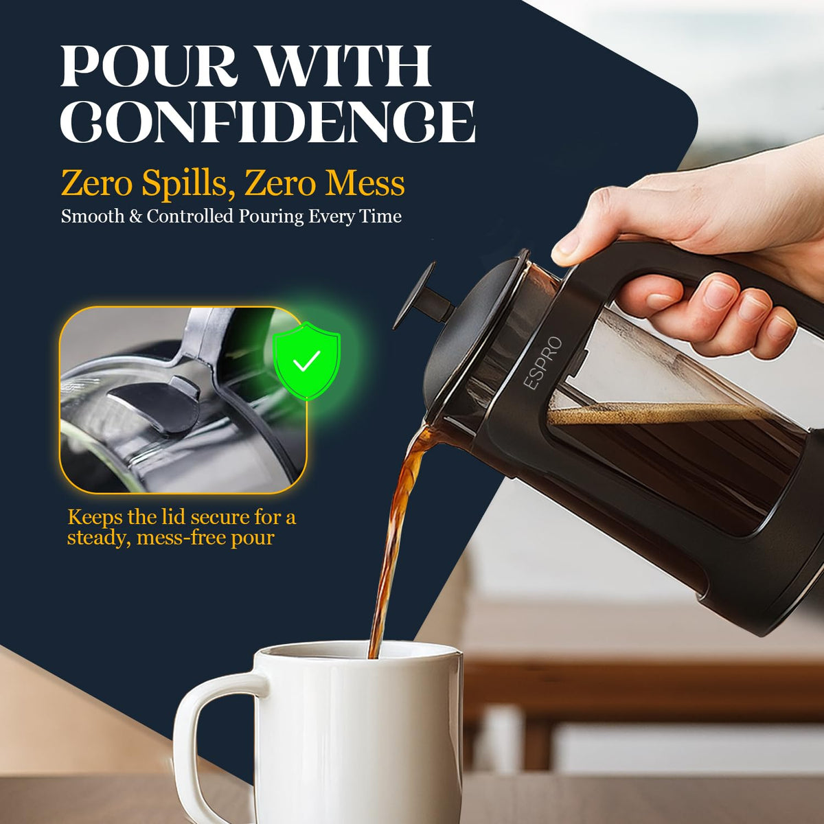 ESPRO Light P3 dishwasher-safe design for quick cleanup after brewing