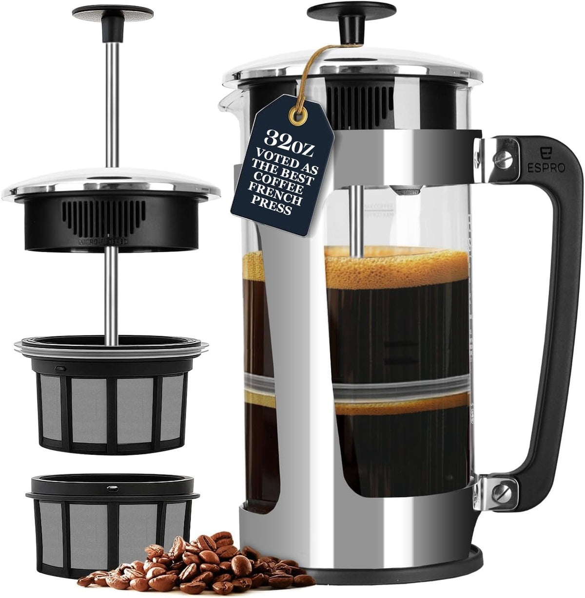 ESPRO Plus P5 exterior view shows durable construction for grit-free brewing