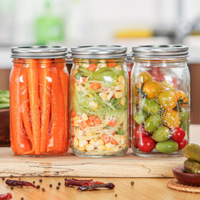 Esrentle clear glass jar contents visible for quick freshness check