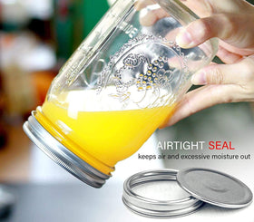Esrentle thick soda-lime glass jar resists impacts yet microwave safe