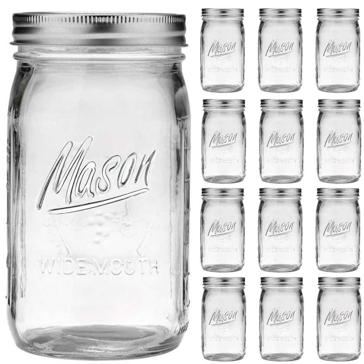 Esrentle wide-mouth mason jar with airtight lid for reliable canning