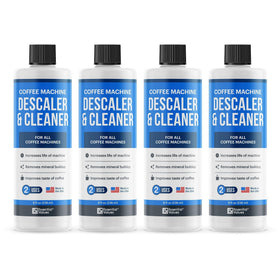 Essential Values Descaling Solution bottle front view for clean coffee machines