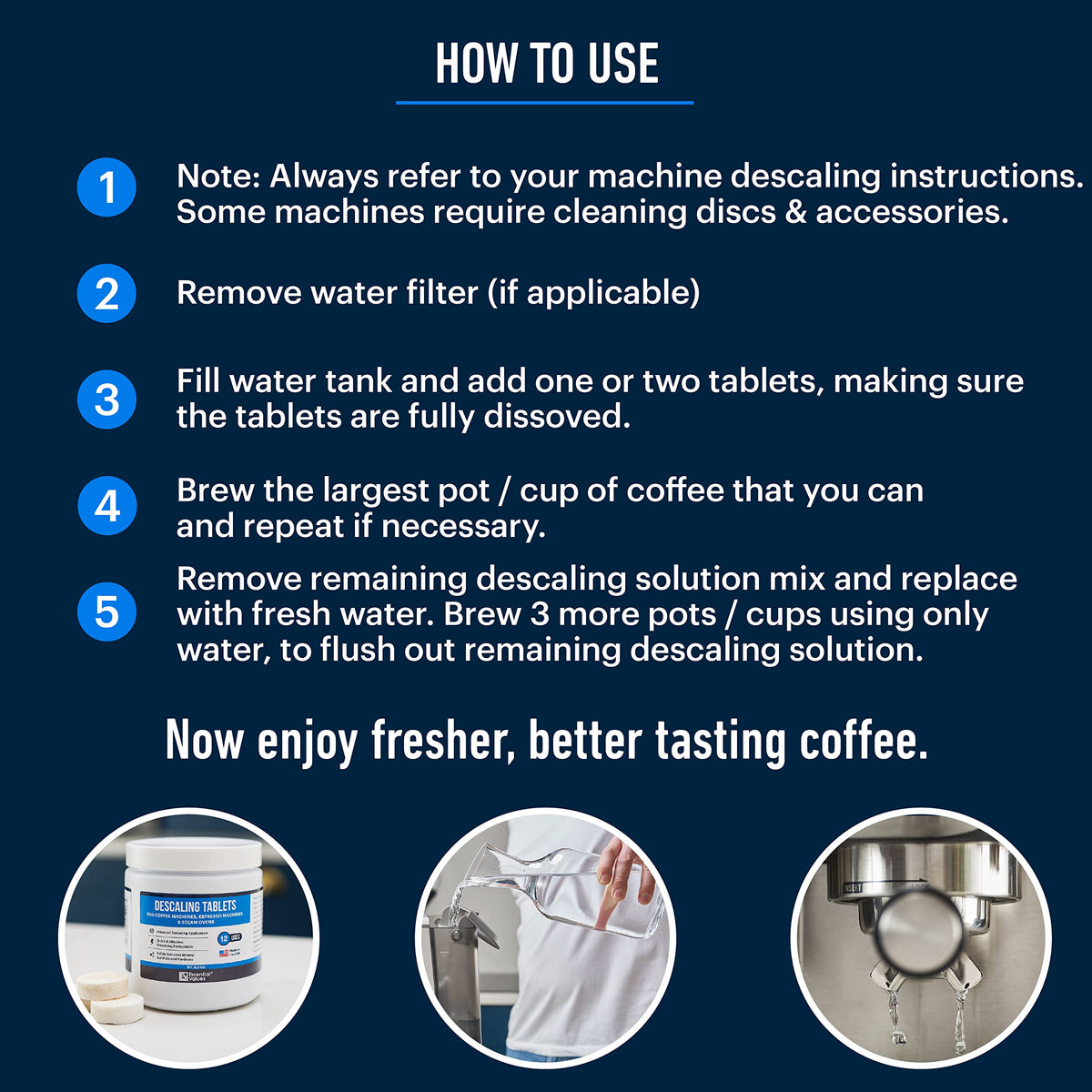 Essential Values descaling tablets for Nespresso compatibility support consistent extraction and aroma.