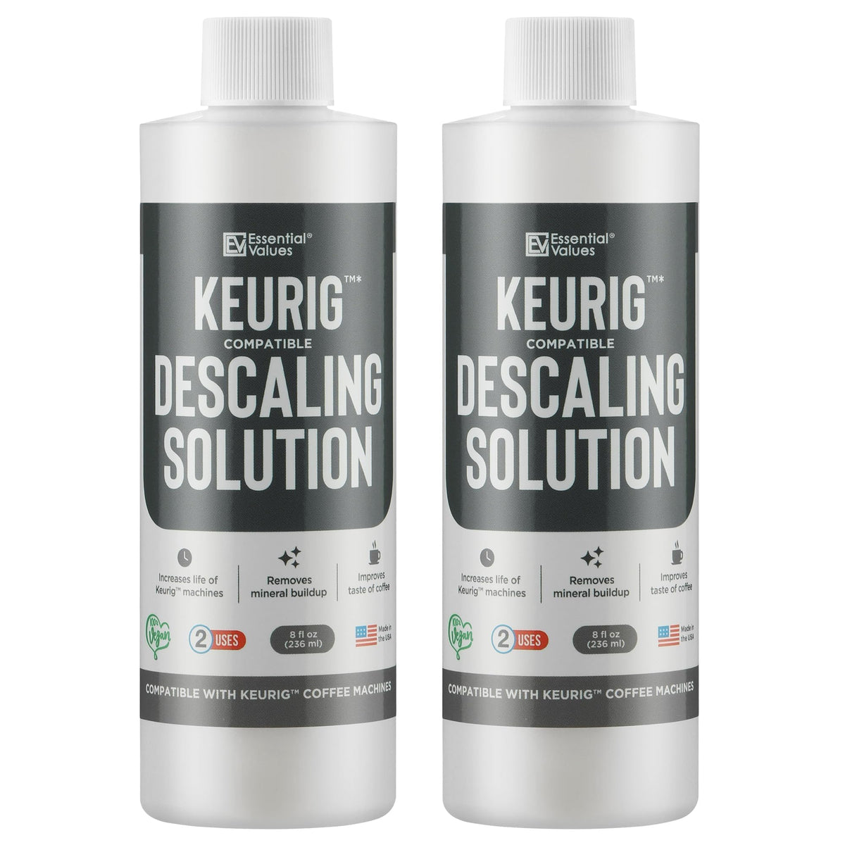 Essential Values Keurig descaling solution bottle for optimal performance