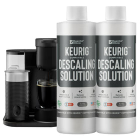 Essential Values descaling solution being poured for thorough cleaning