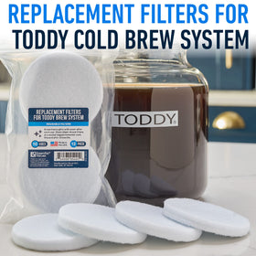 Essential Values Toddy round filter fits 2.75-inch systems for clean brews.