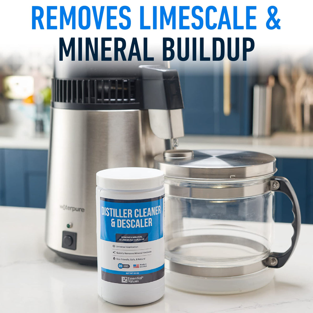 Two-pack Essential Values descaler bottles for regular appliance maintenance