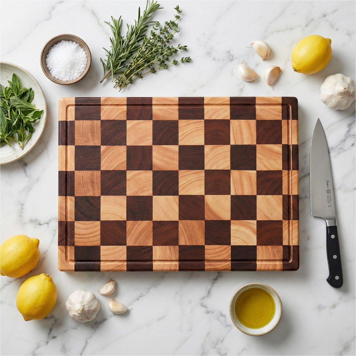 Essentise cutting board used for serving and chopping in one