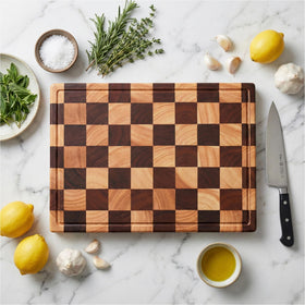 Essentise cutting board used for serving and chopping in one