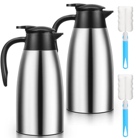 Essenya 2-pack thermal carafes set for home and office keeps coffee hot.