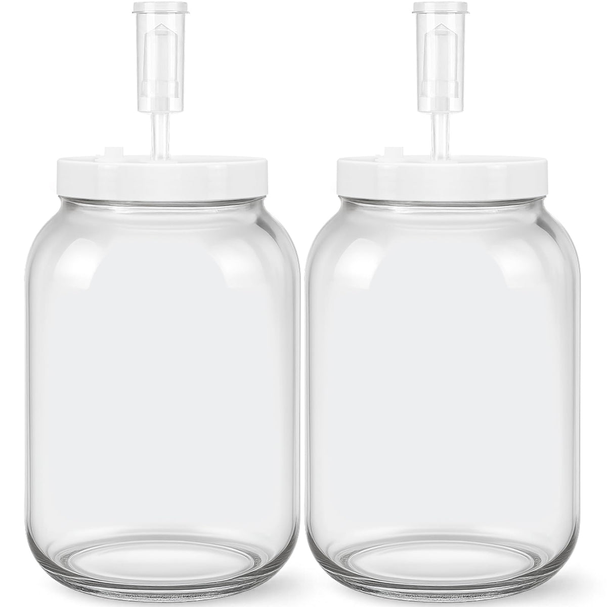 Essmilkee 1gal glass fermentation jar showing clear visibility for monitoring fermentation