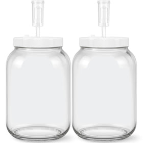 Essmilkee 1gal glass fermentation jar showing clear visibility for monitoring fermentation