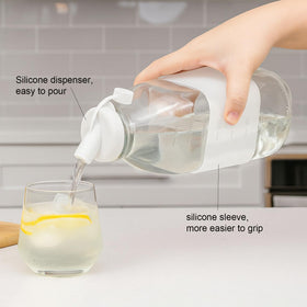 Essmilkee 32oz bottle with clear scale for easy liquid measurement.