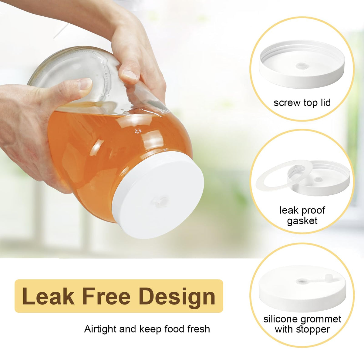 Essmilkee airlock and stopper used to manage gases during fermentation