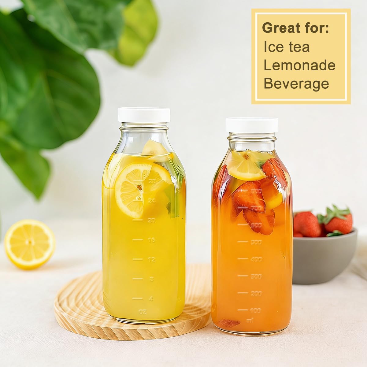 Essmilkee bottle with pour spout delivers smooth, controlled pouring.