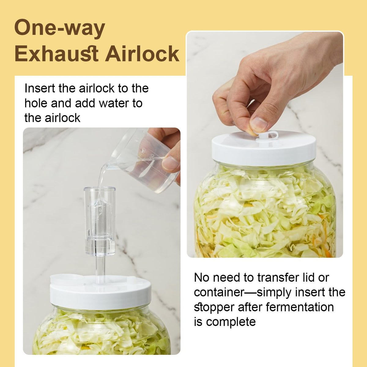 Essmilkee clear glass jar allowing observation of fermentation progress
