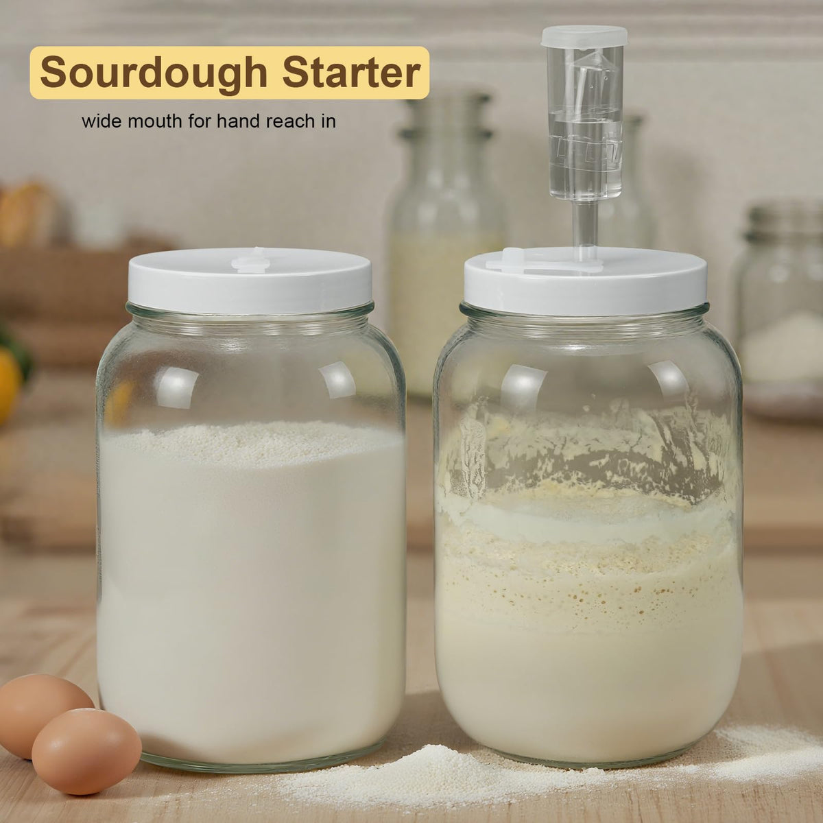 Essmilkee dishwasher-safe glass jar for simple cleanup after fermentation