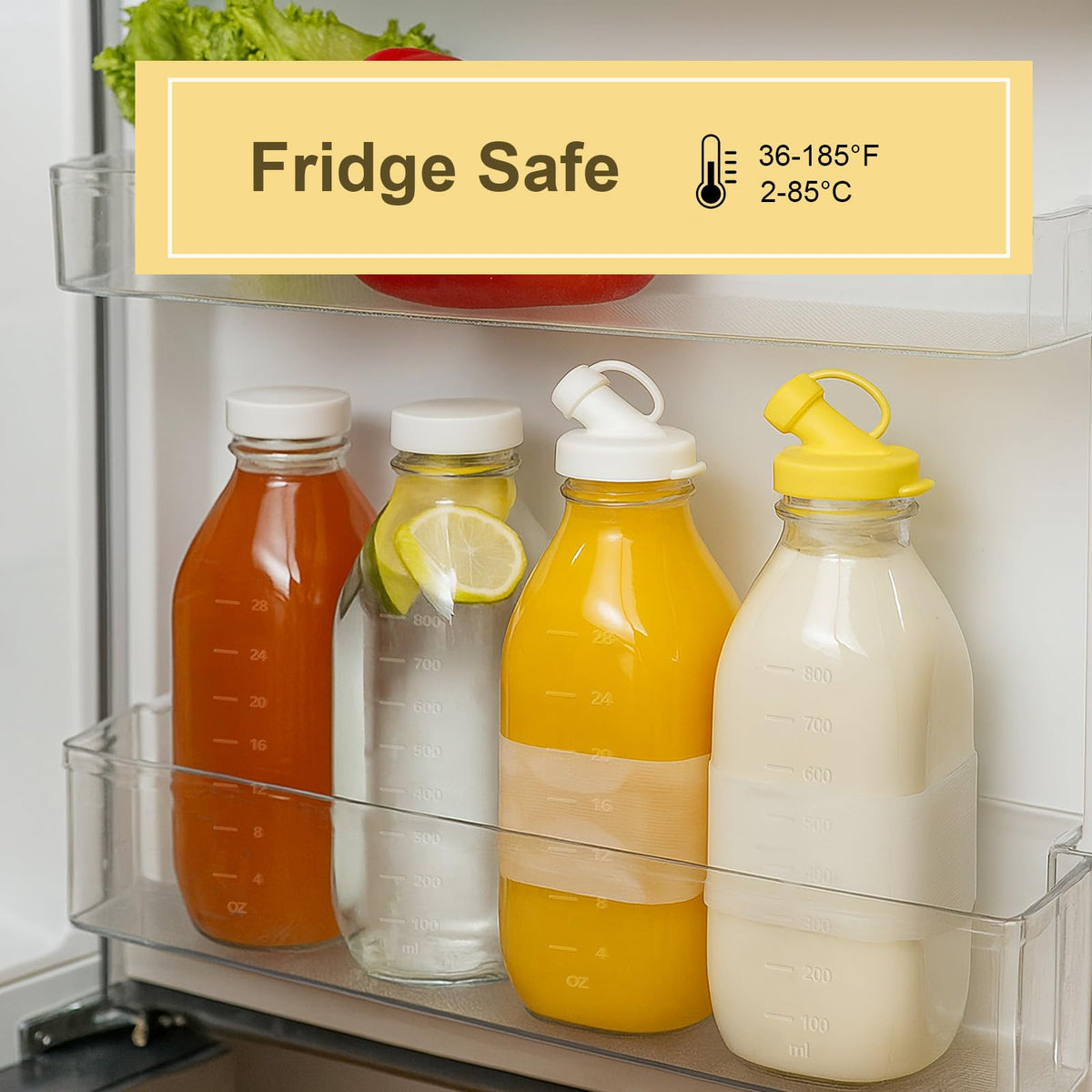 Essmilkee silicone sleeve grip on bottle for comfortable handling.
