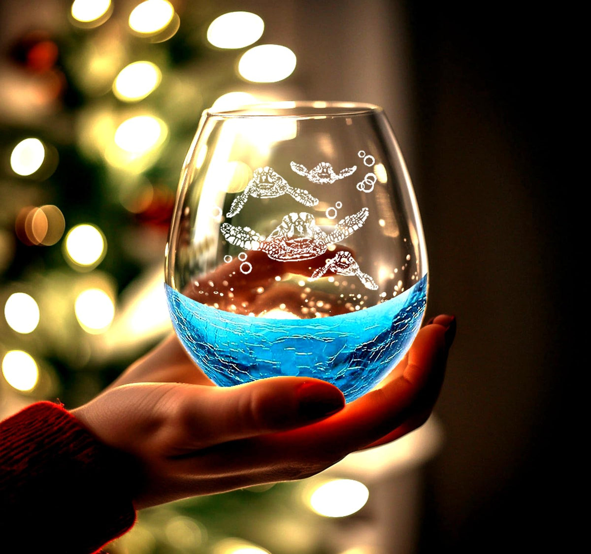 Etchpress crackle turquoise background engraving adds a vibrant touch.