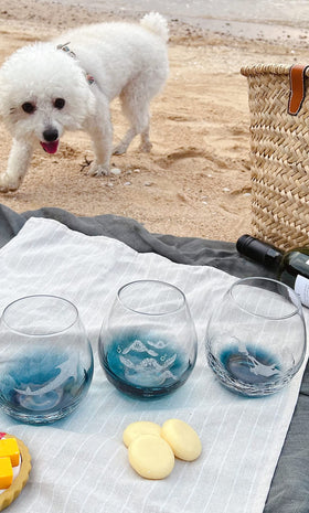 Etchpress hand-blown glass with a smooth rim for easy sipping.