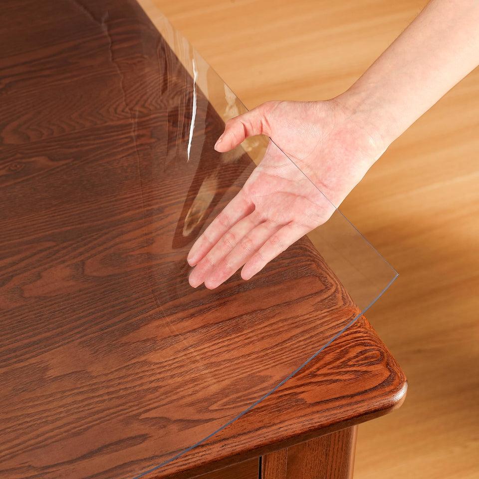 ETechMART clear table cover 36x60 rectangle protects dining surfaces from spills.
