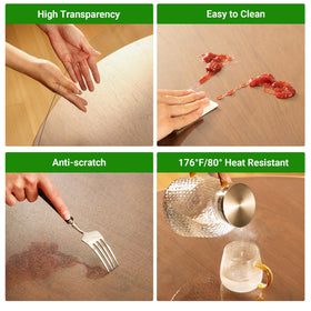 ETechMART 2mm heat-resistant table mat for hot dishes.
