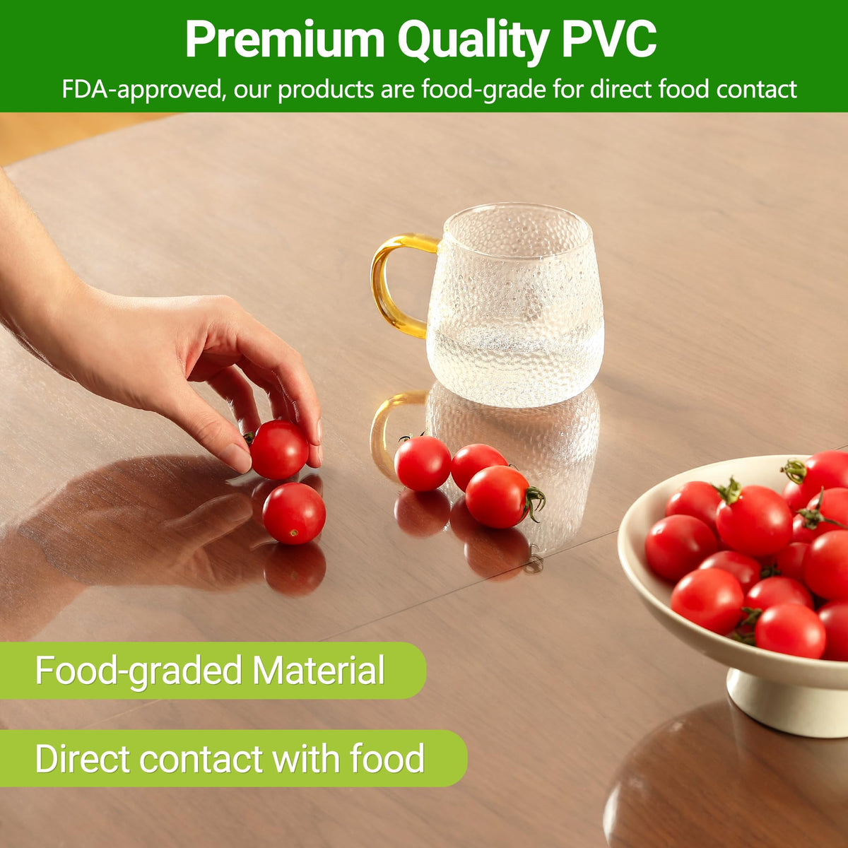 ETechMART heavy-duty 1-5mm table protector for busy dining rooms.