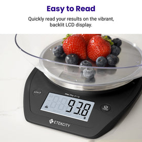 Etekcity auto-zero-tare ensures effortless accuracy for each item.