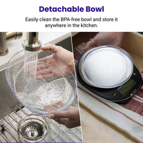 Etekcity bowl-protective-cover flips to protect the scale during storage.