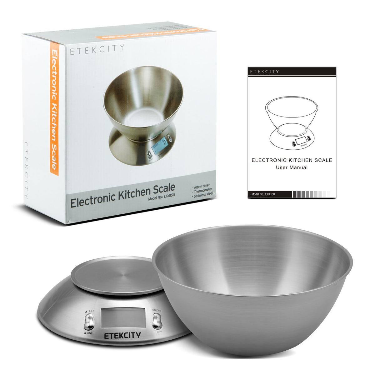 Compact, space-saving design keeps counters tidy when using the Etekcity scale.
