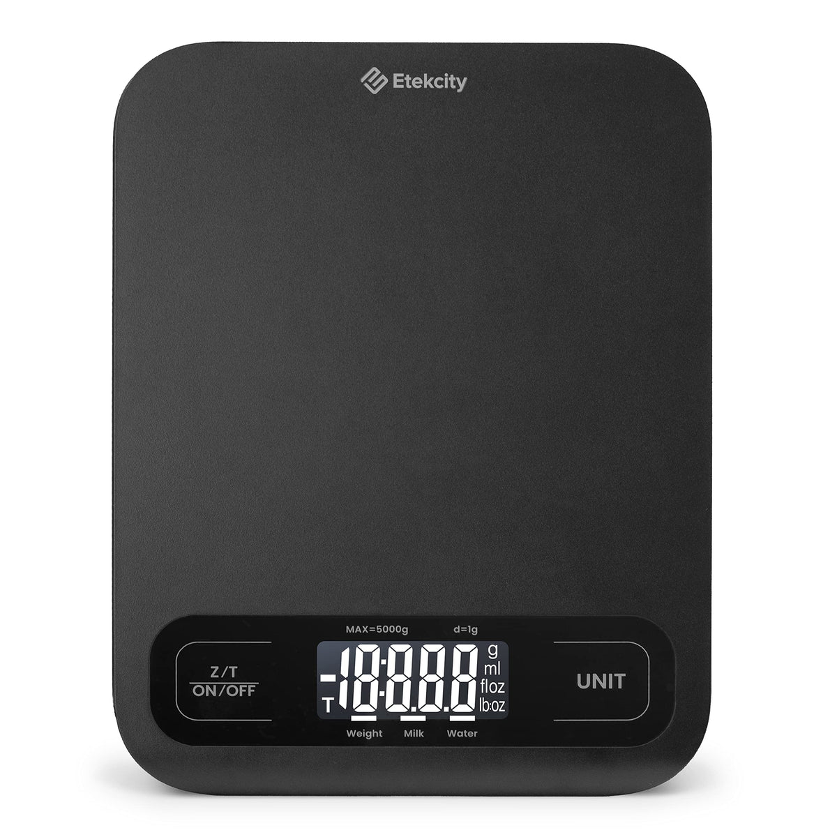 Etekcity food scale front view for precise ingredient measurement in cooking and baking.