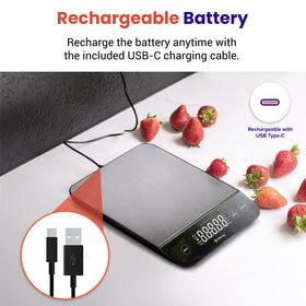 Etekcity IPX6 waterproof design allows quick wipe-down after spills.