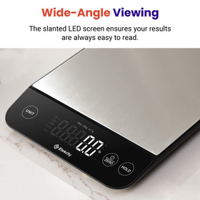Etekcity kitchen scale packed with accessories and guide