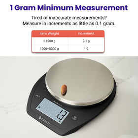 Etekcity removable-bowl enables quick ingredient measurement and space-saving storage.