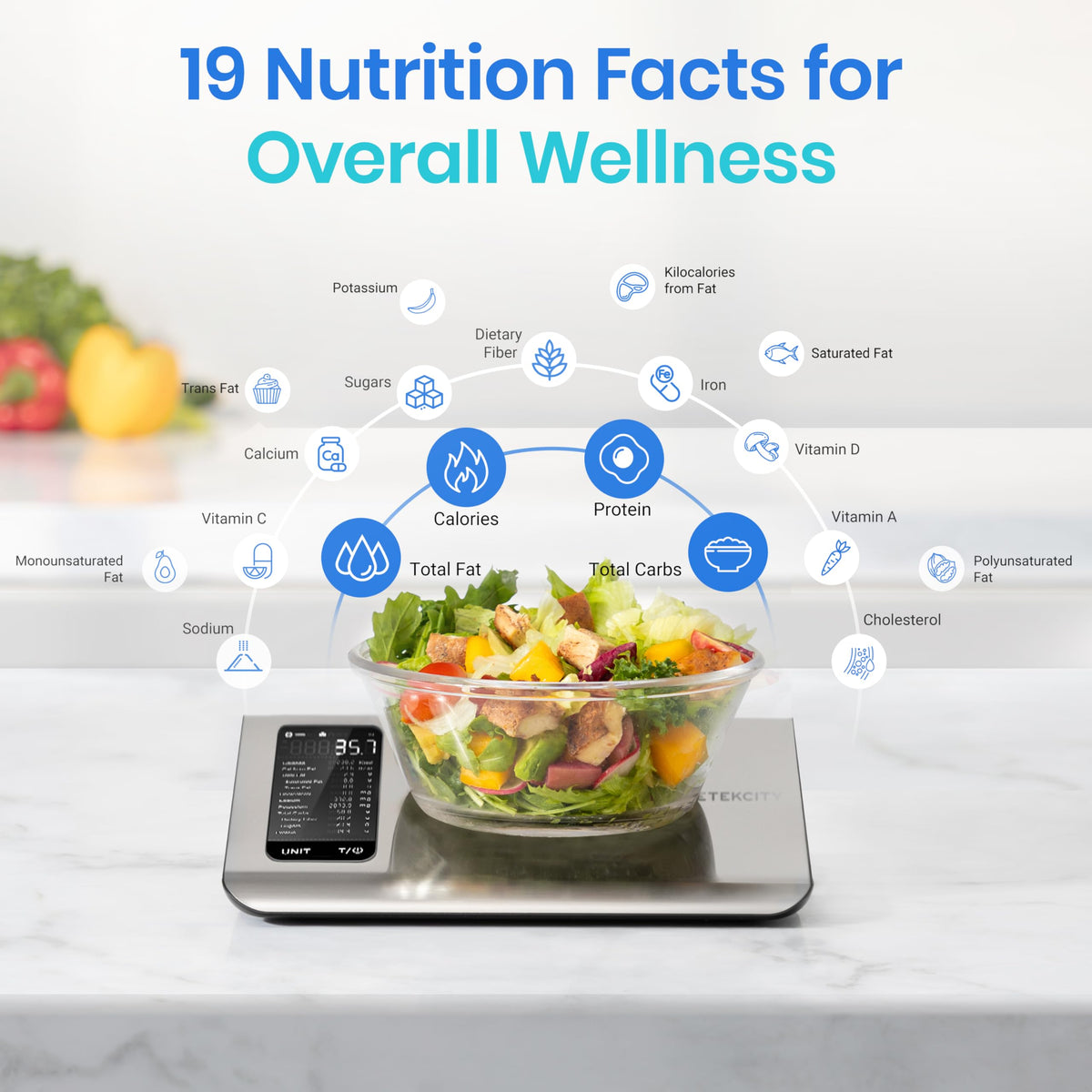 Etekcity Scale nutrition database powered by Nutritionix for nearly one million items