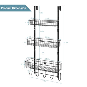 ETELI door rack with five hooks for keys, towels, and accessories.