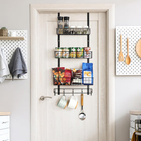 ETELI sturdy anti-rust frame provides long-lasting storage over your door.
