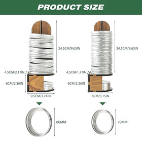 Ethlomoer wooden canning lid rack keeps Ball lids and rings neatly stored