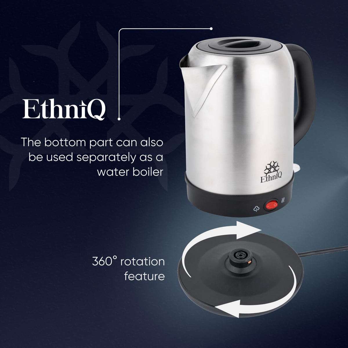 EthniQ TeaVibe keep-warm feature keeps tea ready for hours