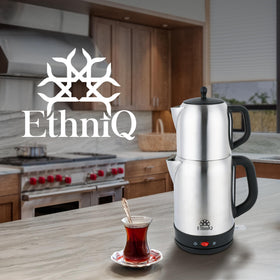EthniQ TeaVibe serving set with cups ready for table service