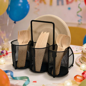 ETlanding ready-to-use silverware organizer for quick countertop decluttering
